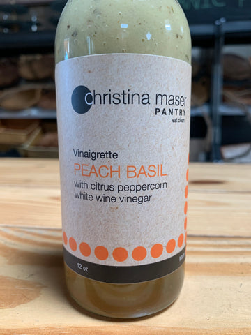 Dressing, Christina Maser Peach Basil Vinaigrette, 12oz